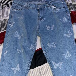 Some butterfly design jeans
